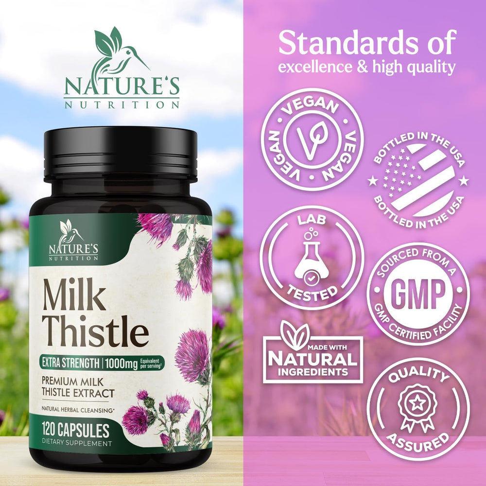 Nature's Nutrition Dandelion root extract packaging highlights detox support.