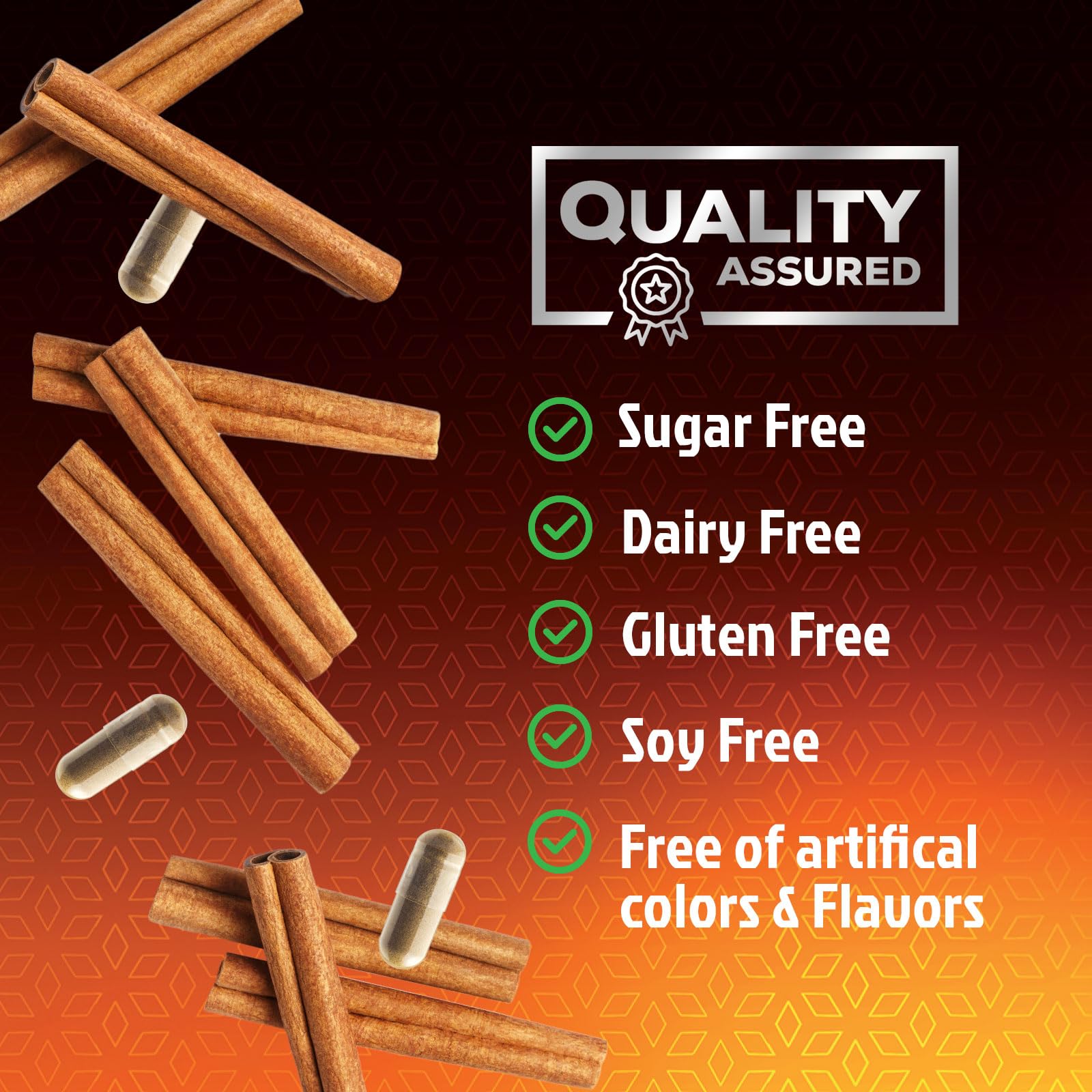 Premium organic cinnamon capsules support immune system health as part of a balanced lifestyle.