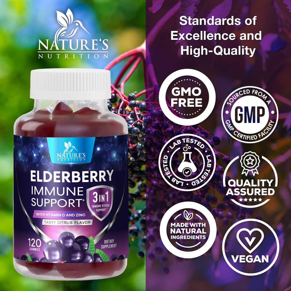 Kids enjoying Nature's Nutrition elderberry gummies as a tasty daily routine