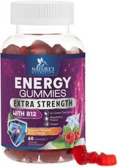 Nature's Nutrition Energy Gummies berry bottle for daily energy