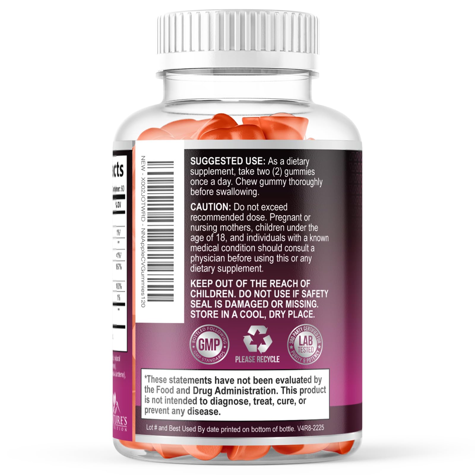 Nature's Nutrition envase sostenible, diseño práctico.
