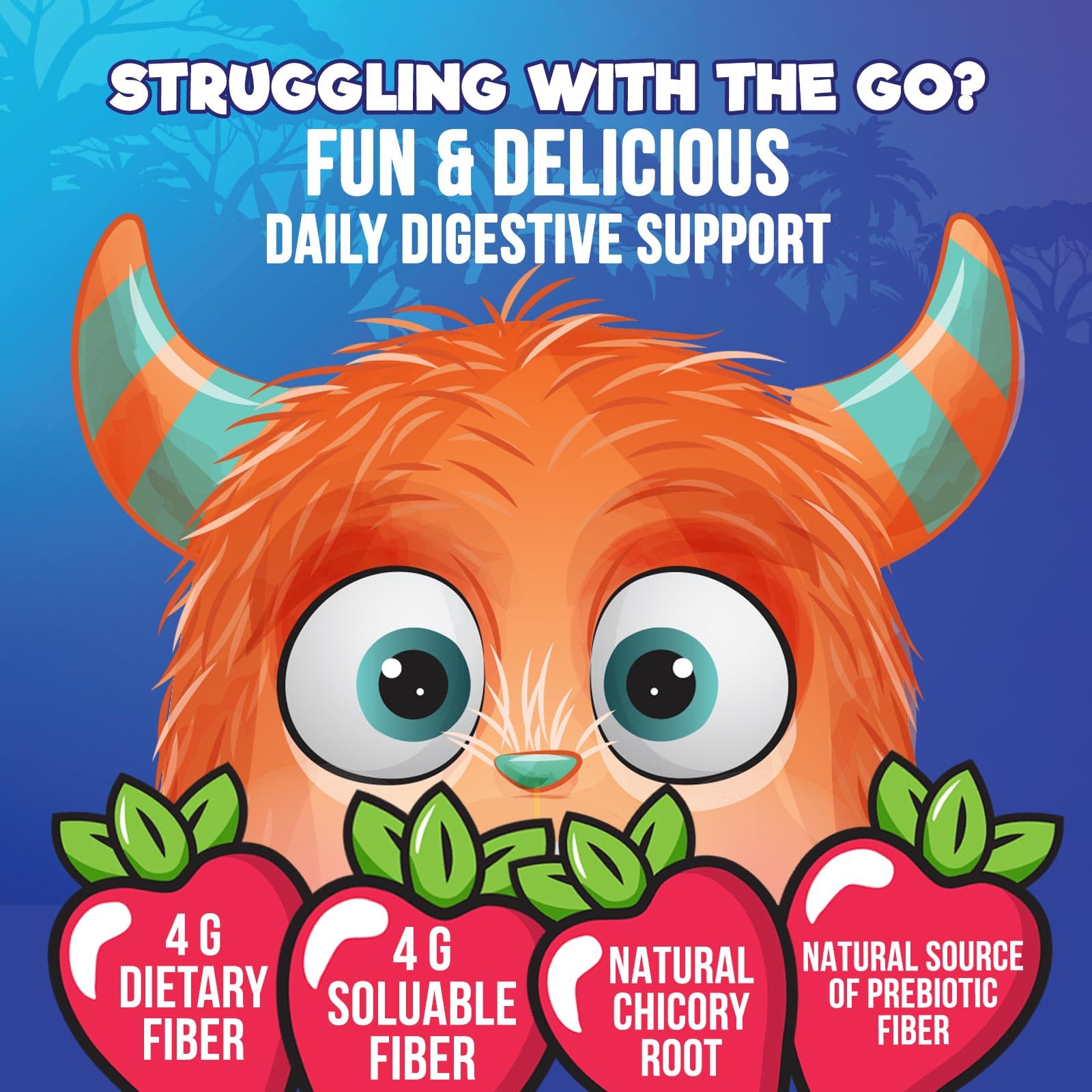 Nature's Nutrition fiber gummies for kids chewy pieces