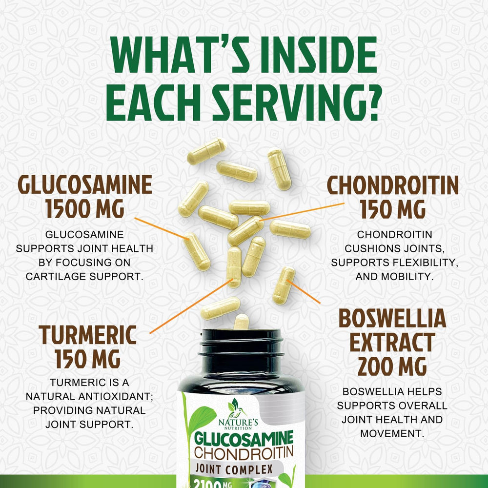 Nature's Nutrition turmeric and boswellia label for comfort