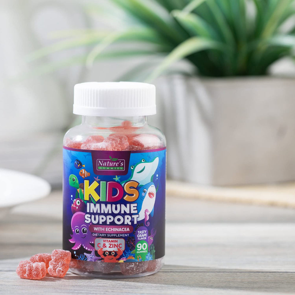Nature's Nutrition gomitas inmunidad para niños, sabor a baya natural.
