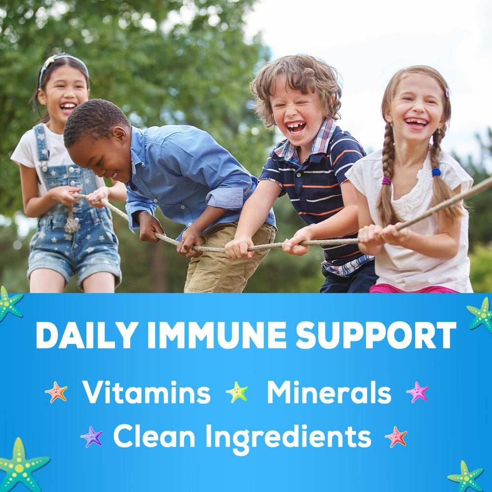 Nature's Nutrition gomitas inmunidad para niños, aptas para dietas sin gluten.