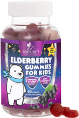 Nature's Nutrition gomitas de inmunidad para niños con sauco en envase práctico.