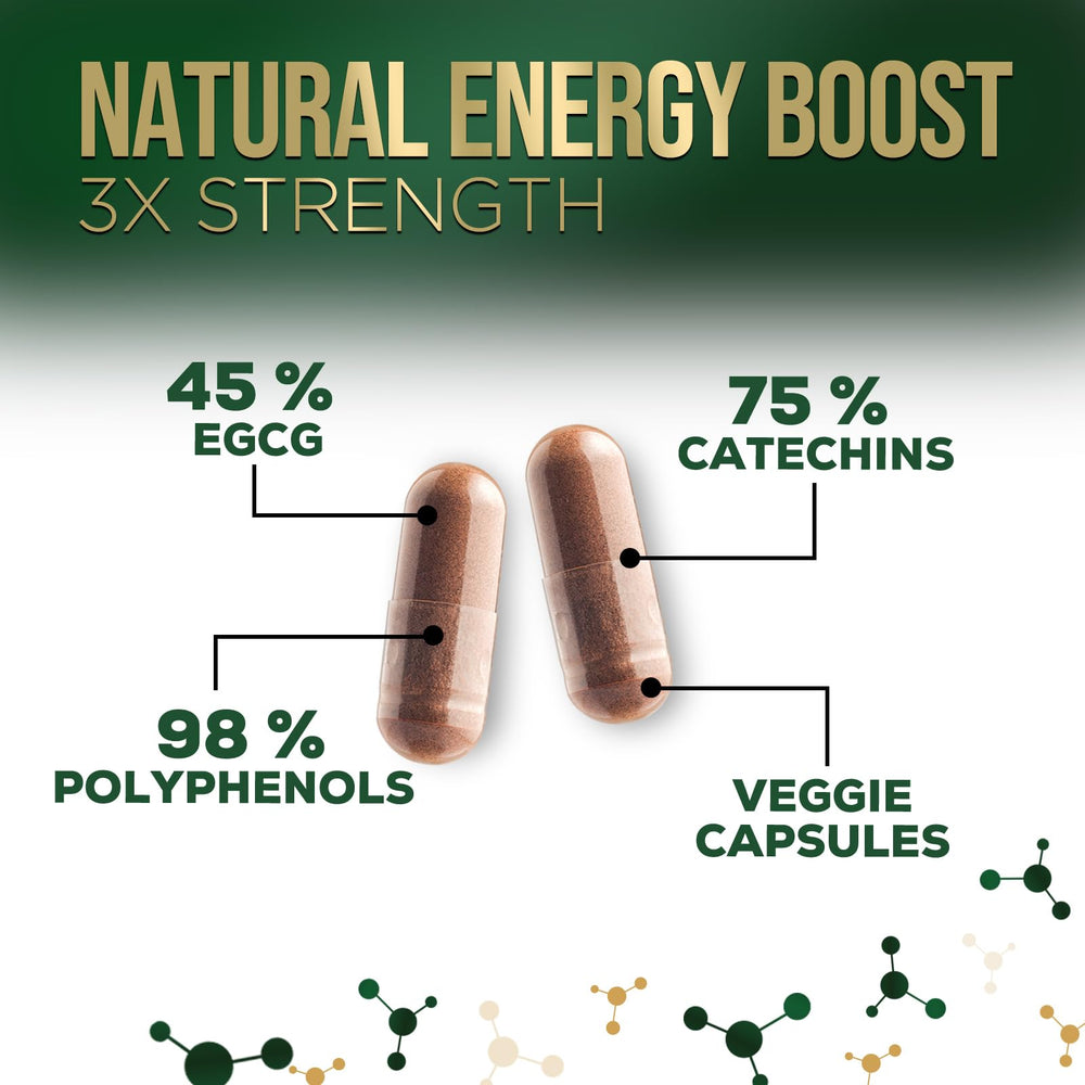 Nature's Nutrition Green Tea Extract label front showing 1000mg potency for consistent dosing