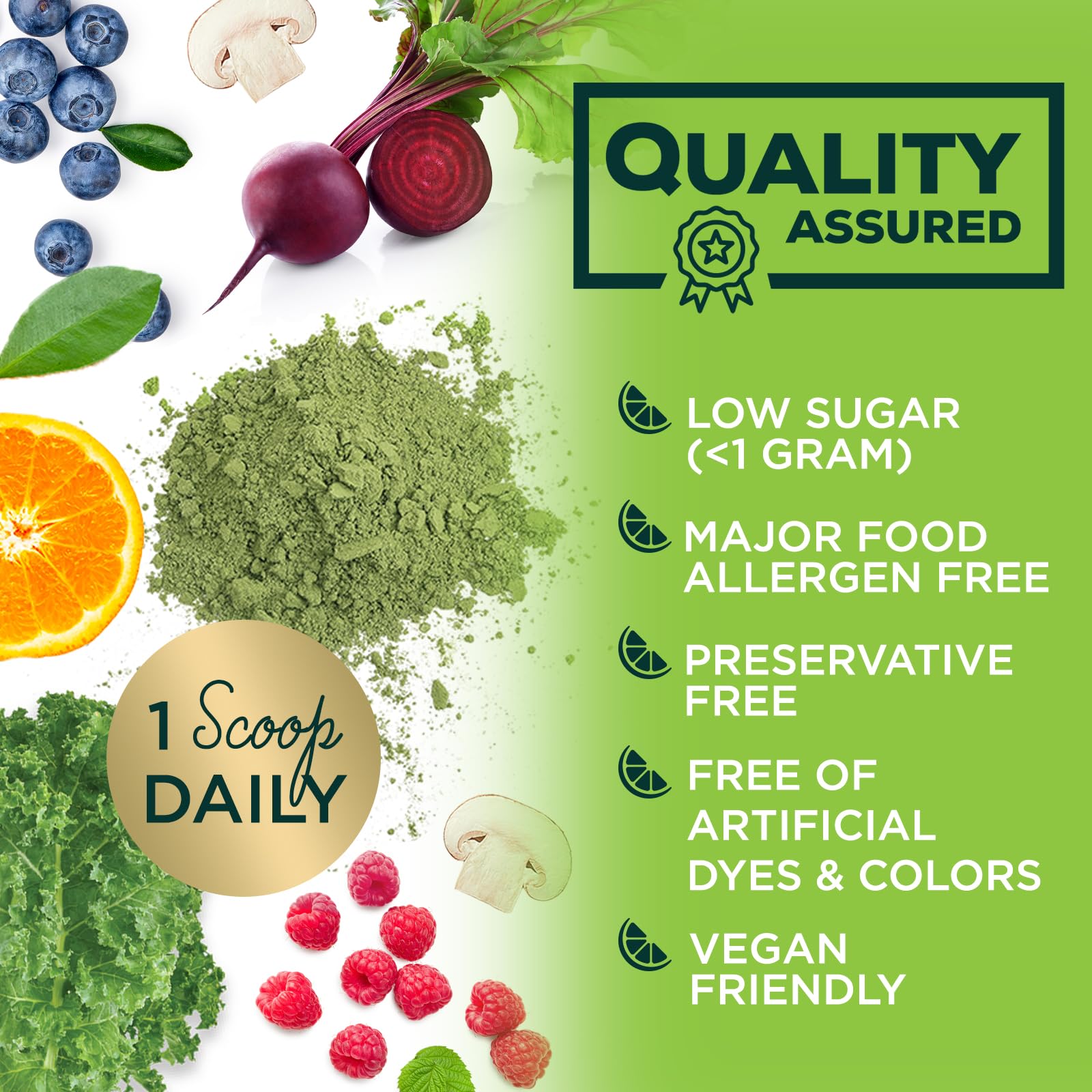 Nature's Nutrition Berry shake poured into glass appetizing and smooth