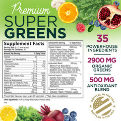 Nature's Nutrition Greens Superfood powder scoop for quick smoothies