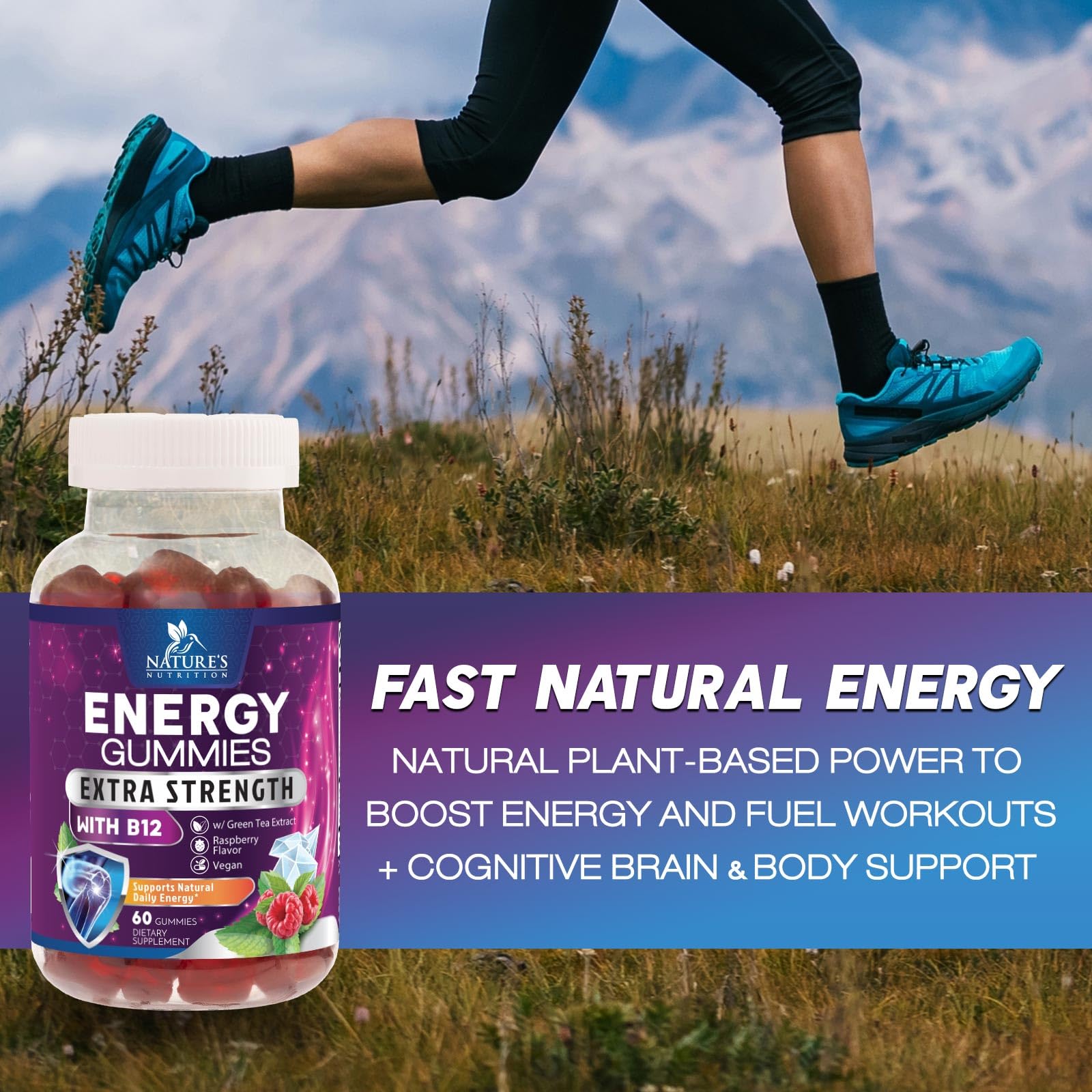 Nature's Nutrition Gym-ready energy gummies for training sessions
