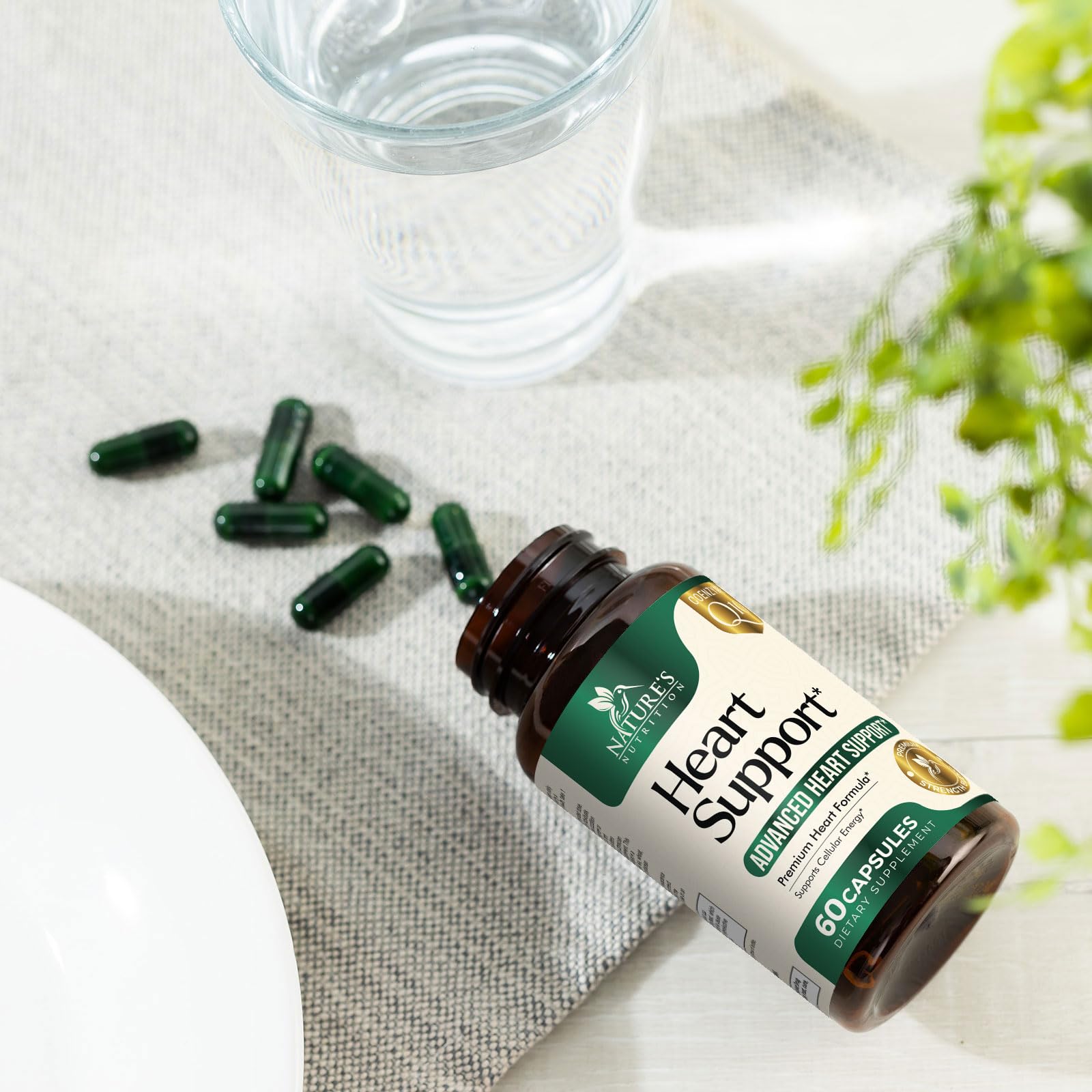 Nature's Nutrition Packaging-overview showing Non-GMO claim and 60 capsules