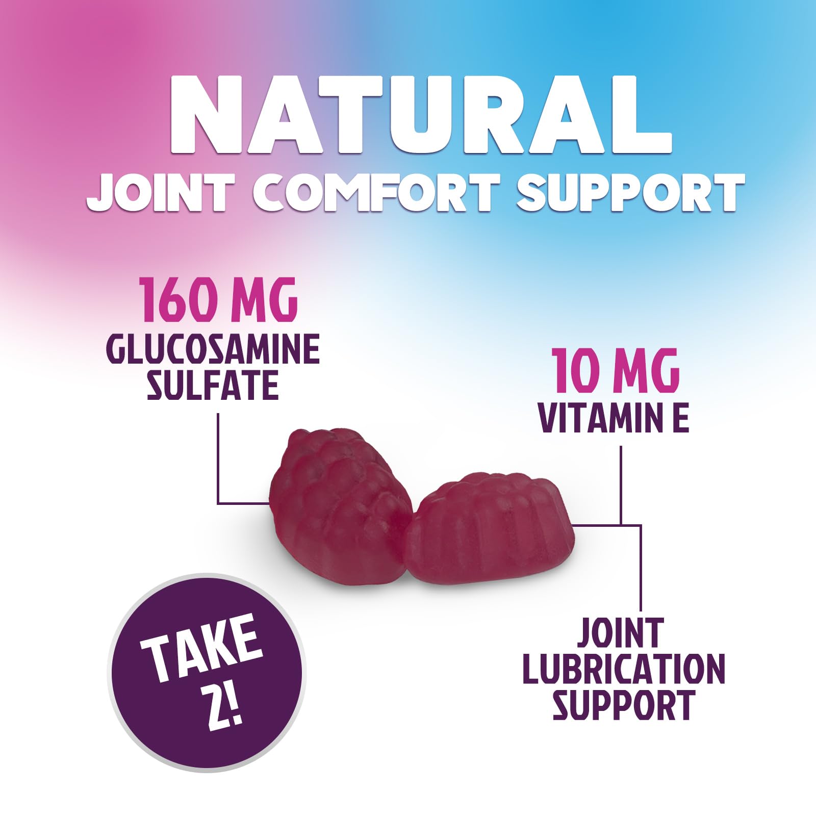 Nature's Nutrition holding gummies in hand for easy daily use.