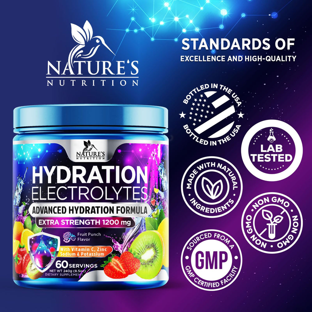 Glass of water with electrolyte powder ready for everyday hydration.
