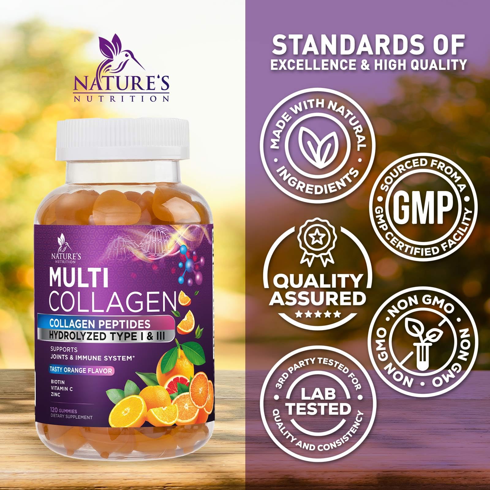 Nature's Nutrition hydrolyzed collagen peptides highlight quick absorption