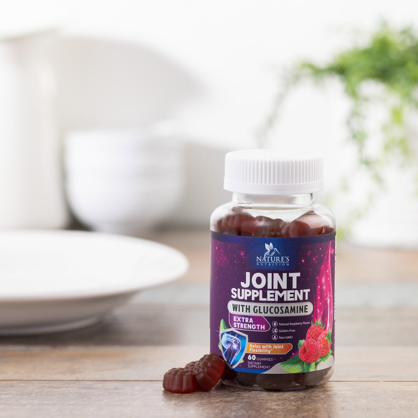 Nature's Nutrition Joint Support Gummies product shot with trust seal