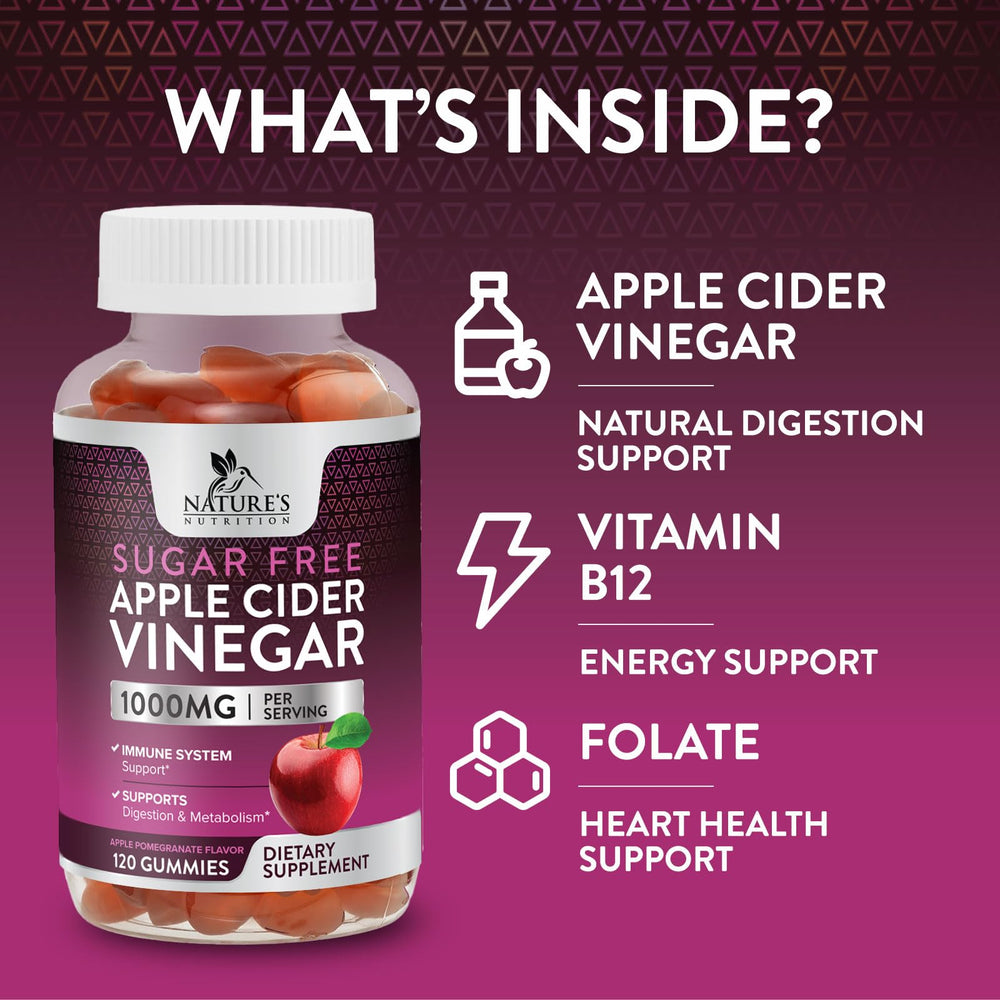 Keto-friendly ACV gummies suitable for low-sugar diets.