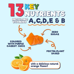 Nature's Nutrition Kids Multivitamin Etiqueta Botella: información clara y seguridad del producto.