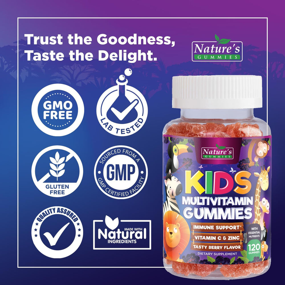 Nature's Nutrition gummies offer a kid-friendly chewable form for mornings