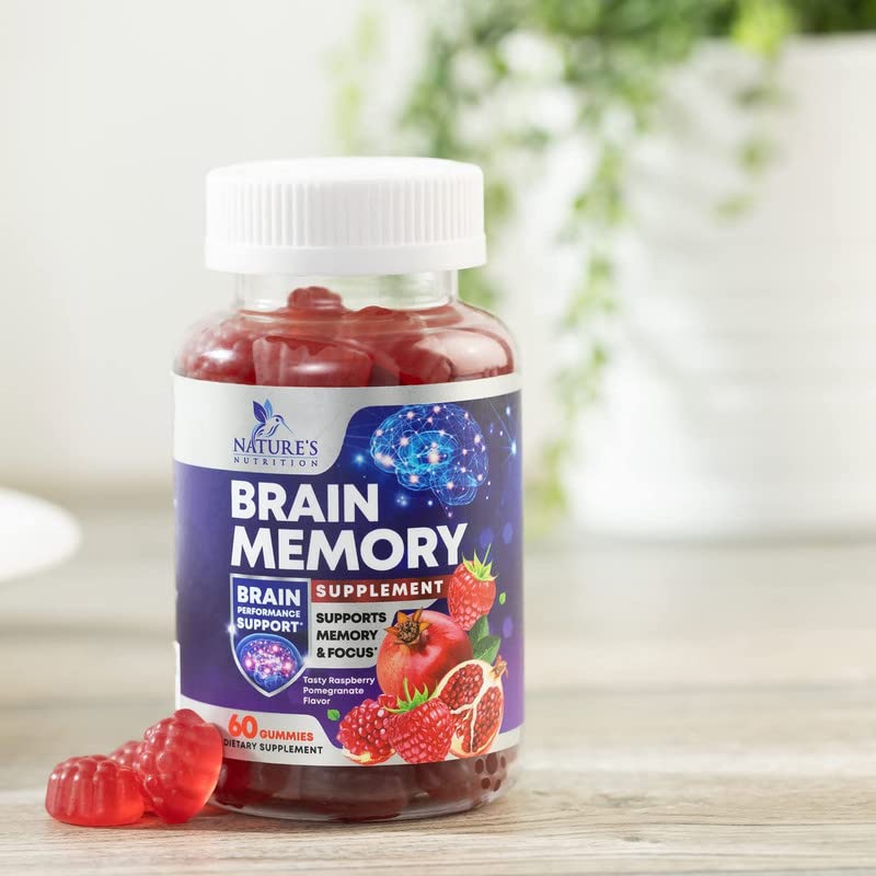 Nature's Nutrition Kids Teens Brain Support Gummies promotes safe, tasty study-friendly focus.