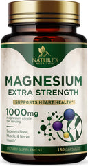 Nature's Nutrition magnesium citrate 1000 mg bottle front supports daily wellness.