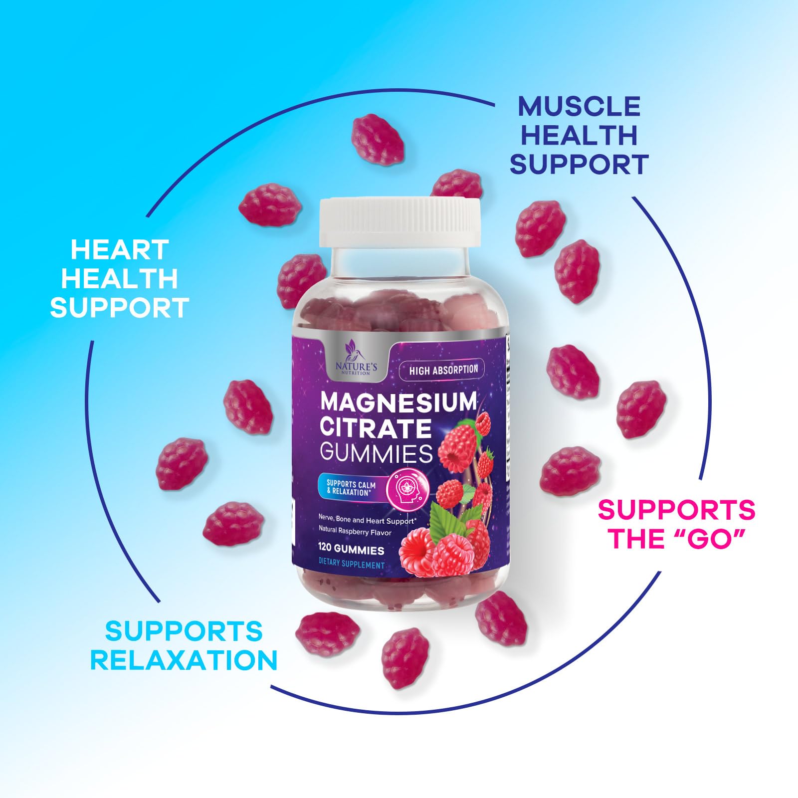 Nature's Nutrition magnesium citrate gummies natural flavor makes daily use enjoyable
