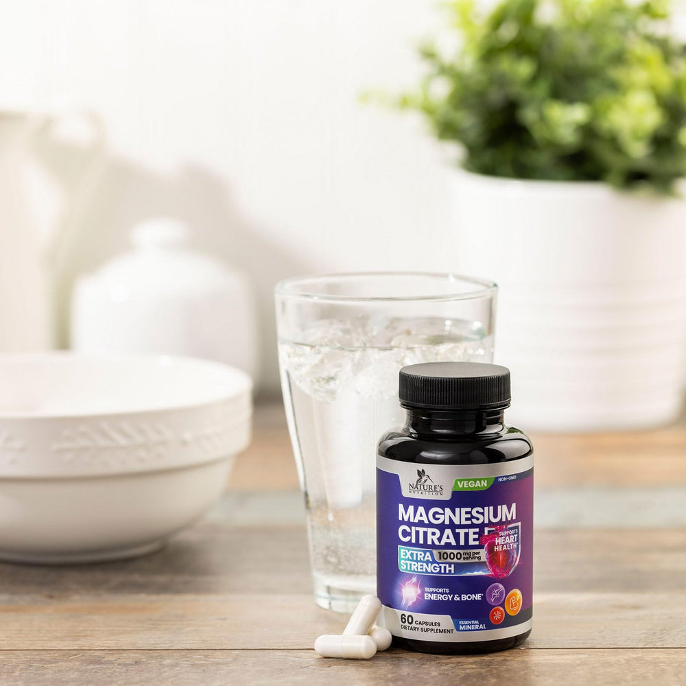 Nature's Nutrition magnesio citrato 1000 mg — uso diario en práctica de salud