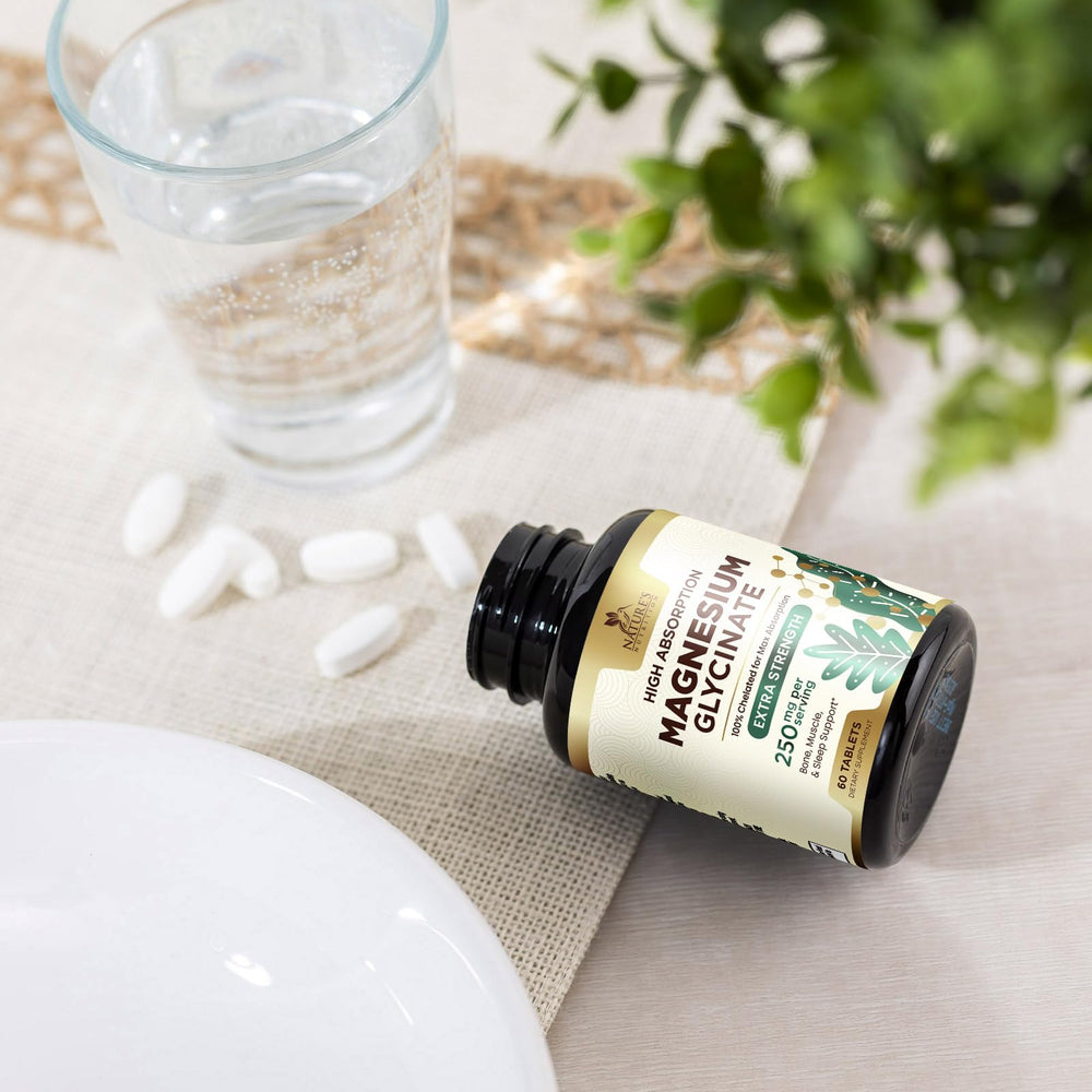 60-count Nature's Nutrition Magnesium Glycinate bottle