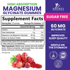 Nature's Nutrition Magnesium Glycinate Gummies closeup grape flavor encourages daily use