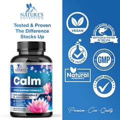 Nature's Nutrition Magnesium oxide capsules support muscle relaxation and restful moments.