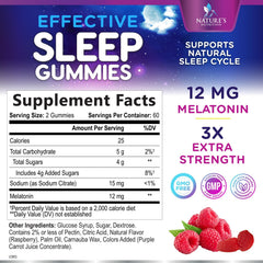 Nature's Nutrition melatonin gummies being poured for nightly intake before bed