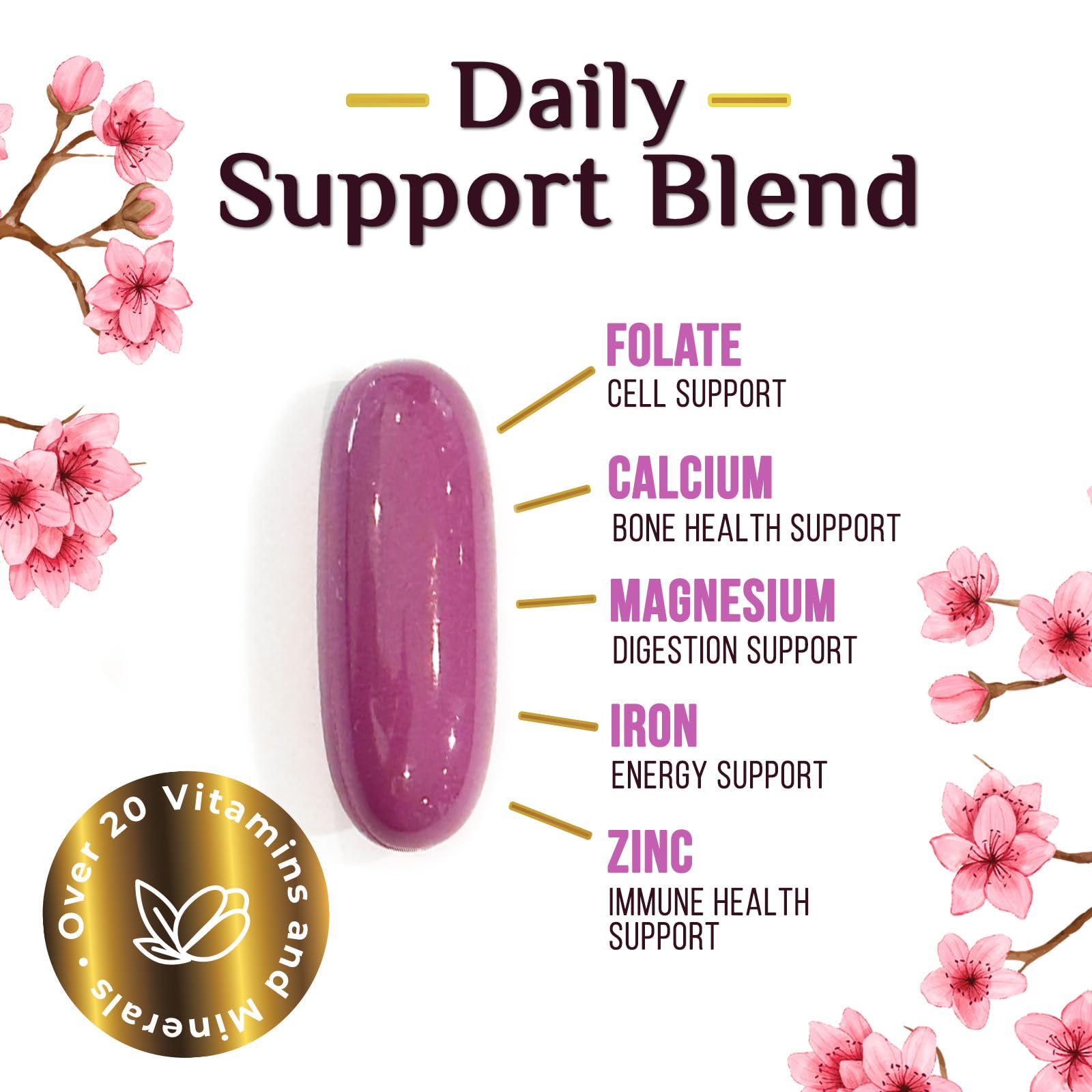 Nature's Nutrition Multivitamínico Mujer: hierro y zinc para soporte diario