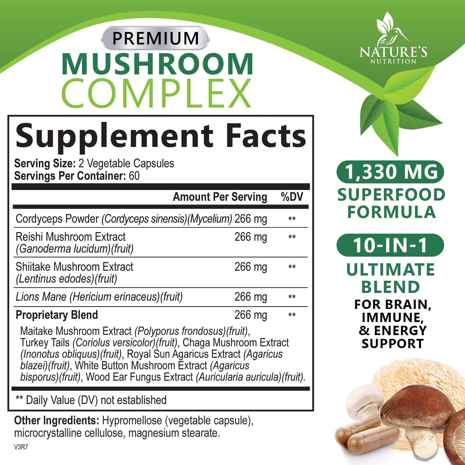 Nature's Nutrition capsules ready for daily focus and memory support routine