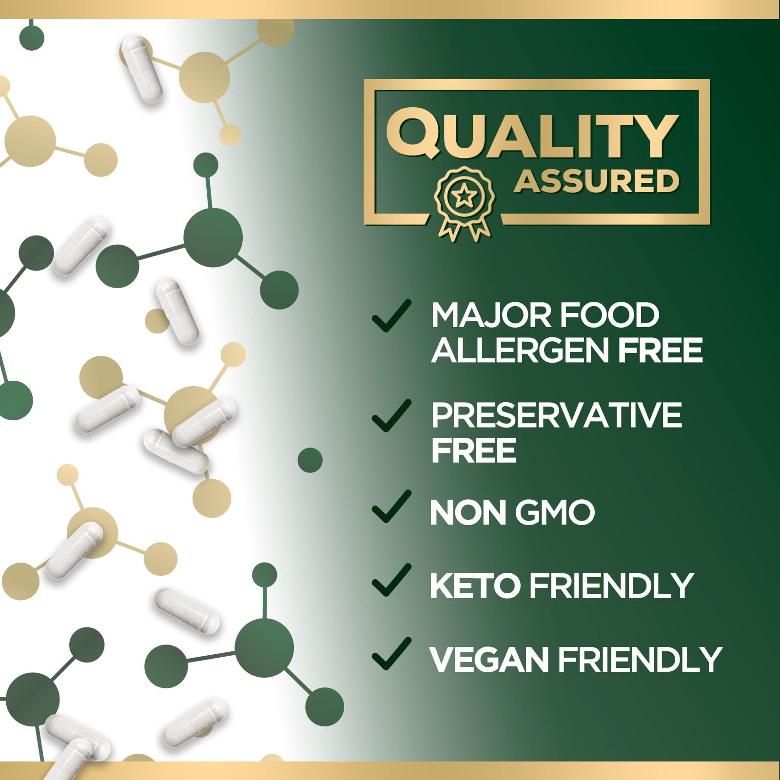 Nature's Nutrition NAC gluten-free label promotes a clean formula.