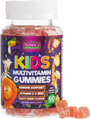 Nature's Nutrition multivitamínico para niños: botella con gomitas sabor fresa, apoyo diario