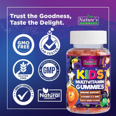 Nature's Nutrition gomitas sin gluten para niños, tranquilidad alimentaria