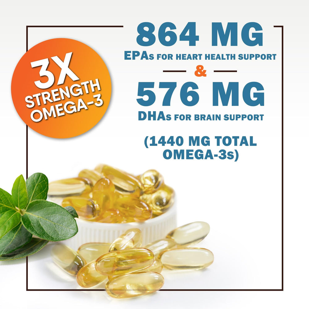 Nature's Nutrition Omega-3 capsules closeup showing smooth texture and quality.