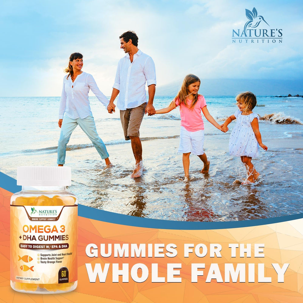 Nature's Nutrition Omega3 Gummies natural ingredients label