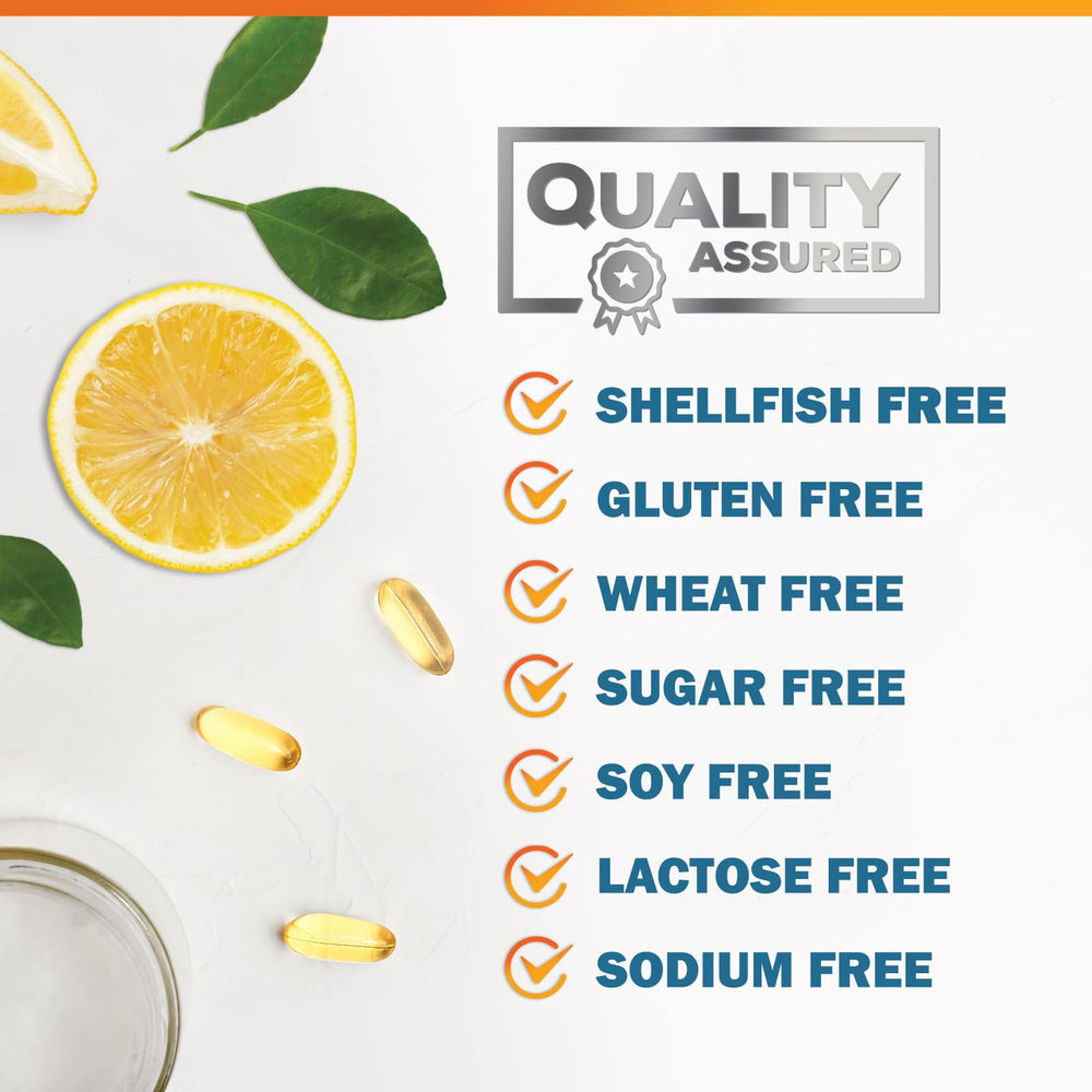 Nature's Nutrition Omega-3 USA bottling badge on packaging.