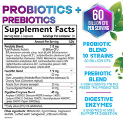 Nature's Nutrition label highlights vegan capsules and daily probiotic support