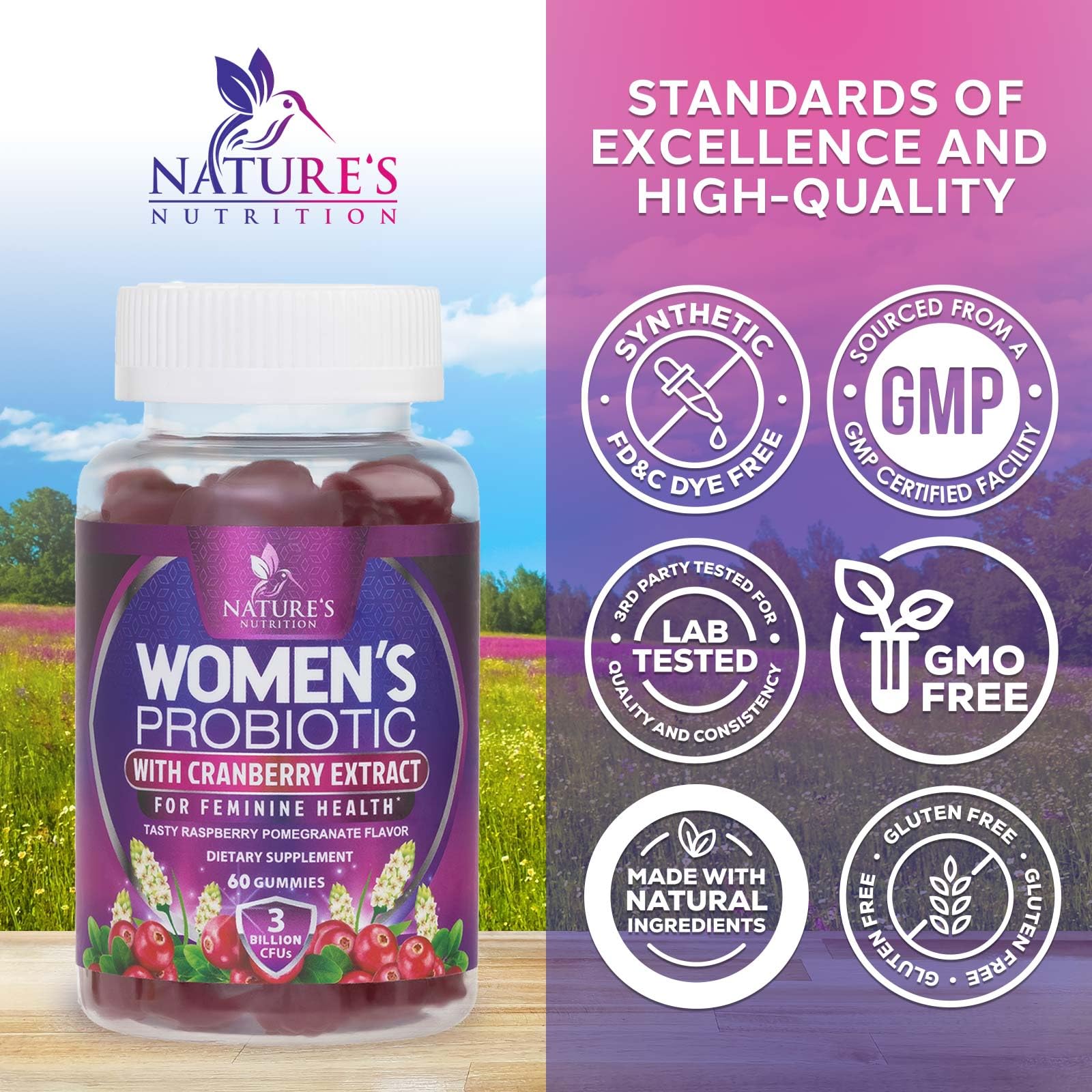 Nature's Nutrition cranberry-gummies-04 illustrate 3B CFU support for daily digestive rhythm.