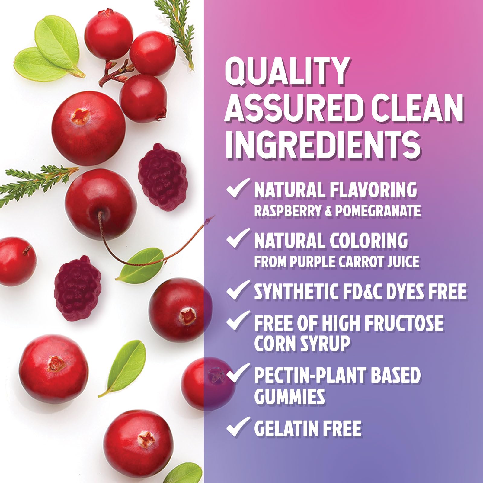 Nature's Nutrition cranberry-gummies-07 highlight convenient daily use for busy lifestyles.
