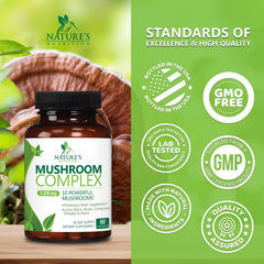 Nature's Nutrition Turkey Tail mushrooms capsules support immune-friendly energy.