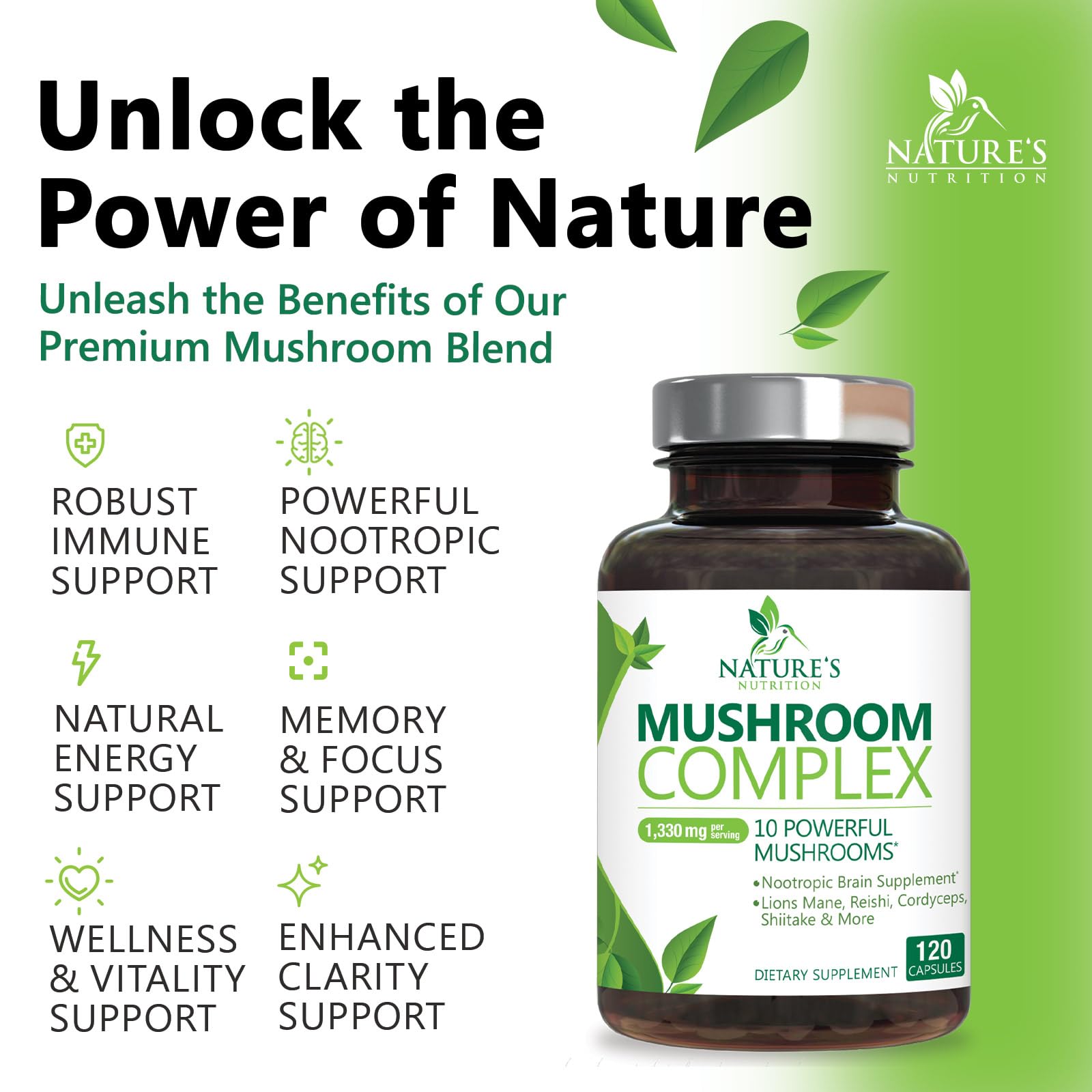 Turkey tail pieces emphasize immune-supporting ingredients in the blend