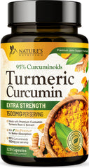 Nature's Nutrition turmeric-curcumin 1500mg bottle showcases premium joint support potential.