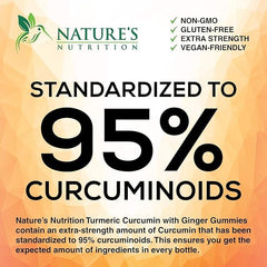 Ginger visible in Nature's Nutrition gummies adds flavor and wellness.