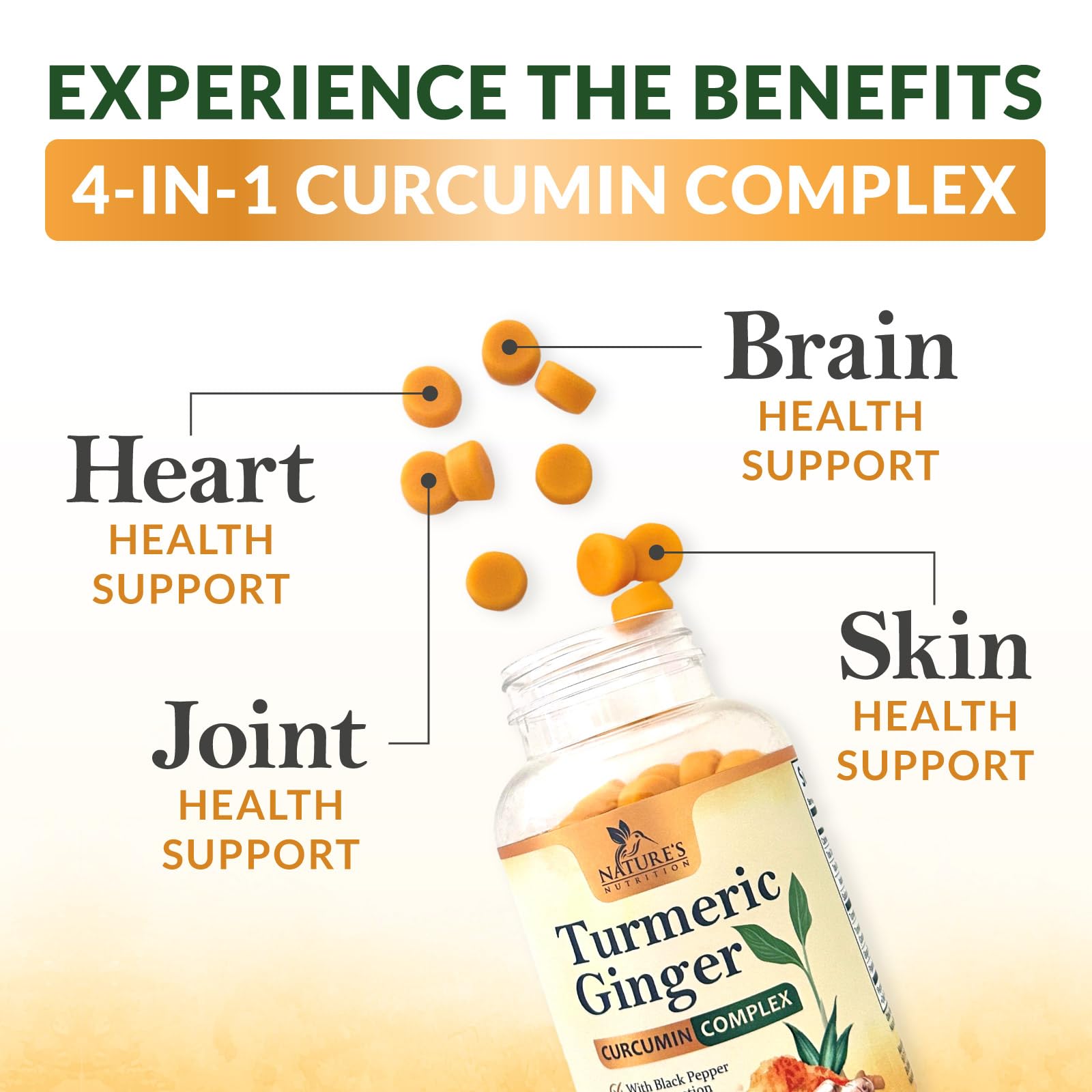 Chewable Nature's Nutrition gummies support convenient daily well-being.