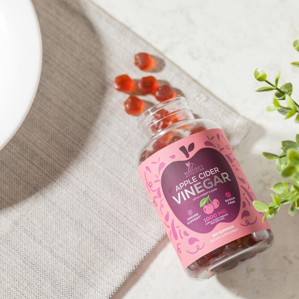 Daily-use hero bottle highlighting 120 gummies for sustainable supplementation