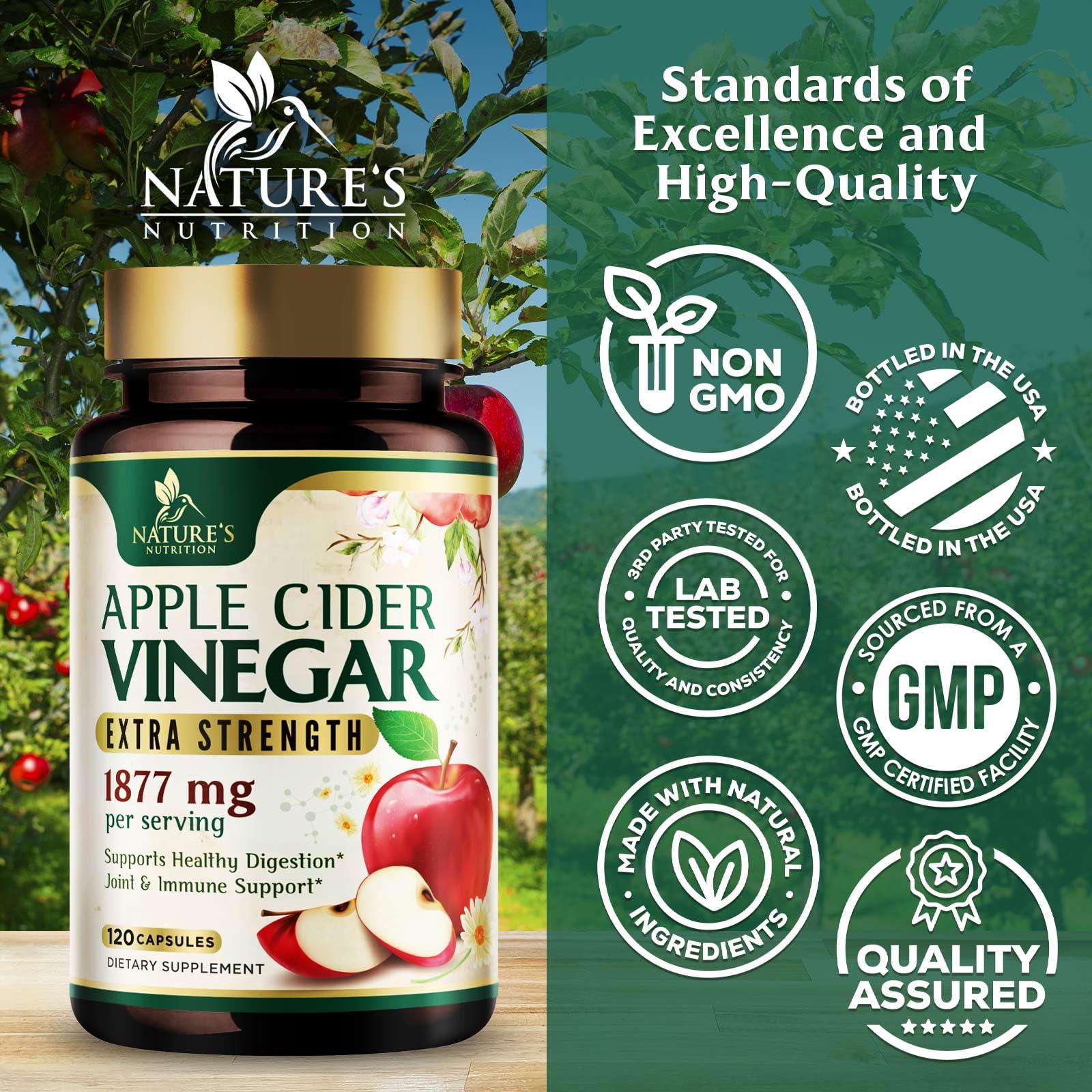 Vegetarian-friendly ingredients label signals clean, plant-based supplementation.
