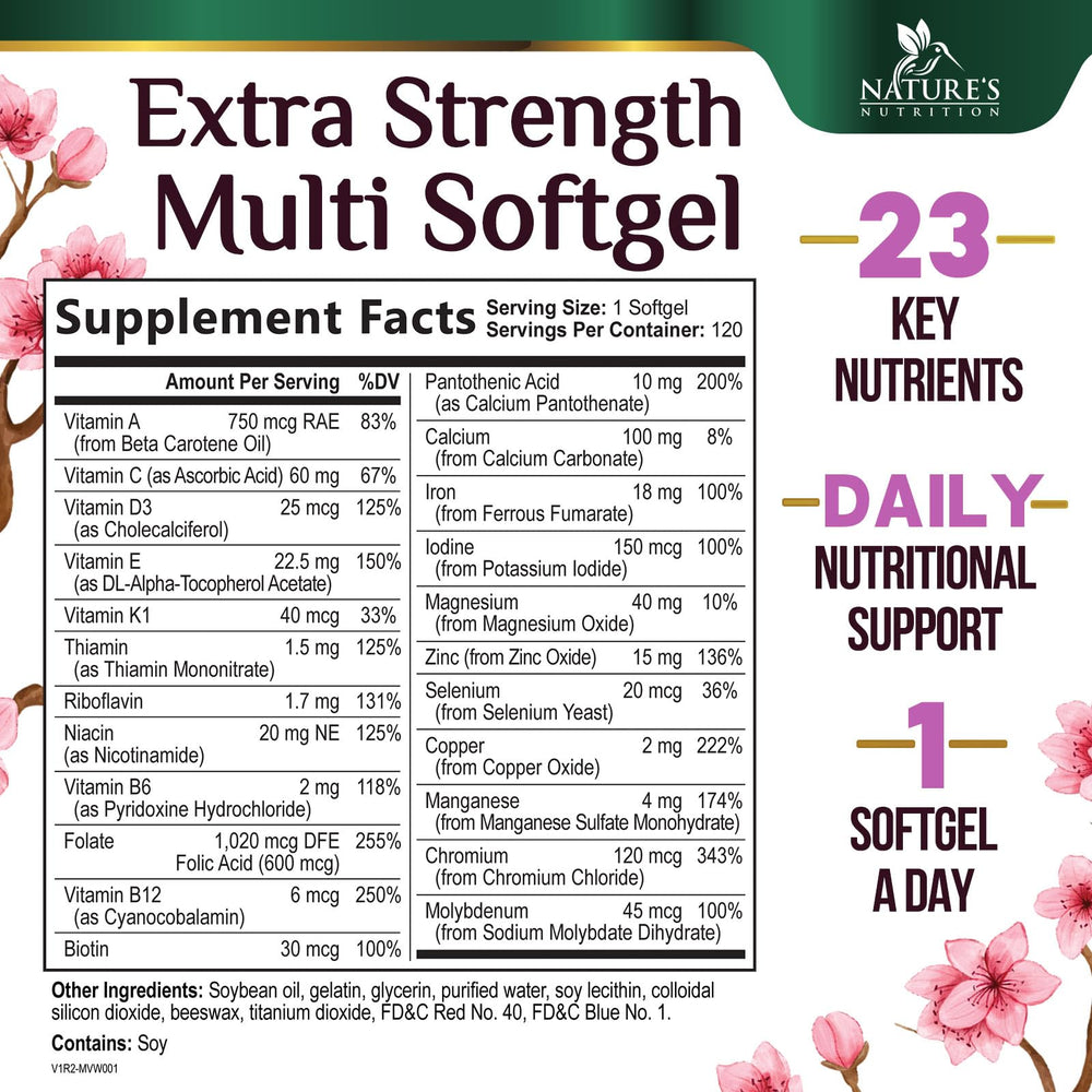 Nature's Nutrition women's multivitamin bottle with multi-nutrients