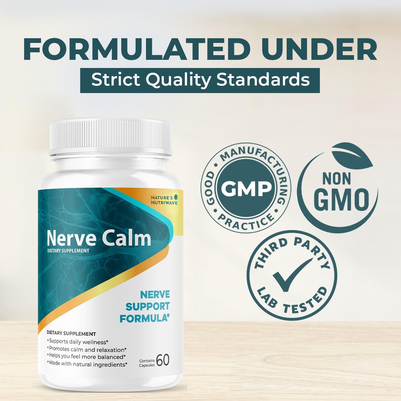 Nature’s NutriWave NerveCalm marshmallow root for soothing notes.